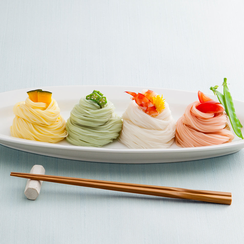 奈良 「池利」 夏野菜を使った三輪素麺